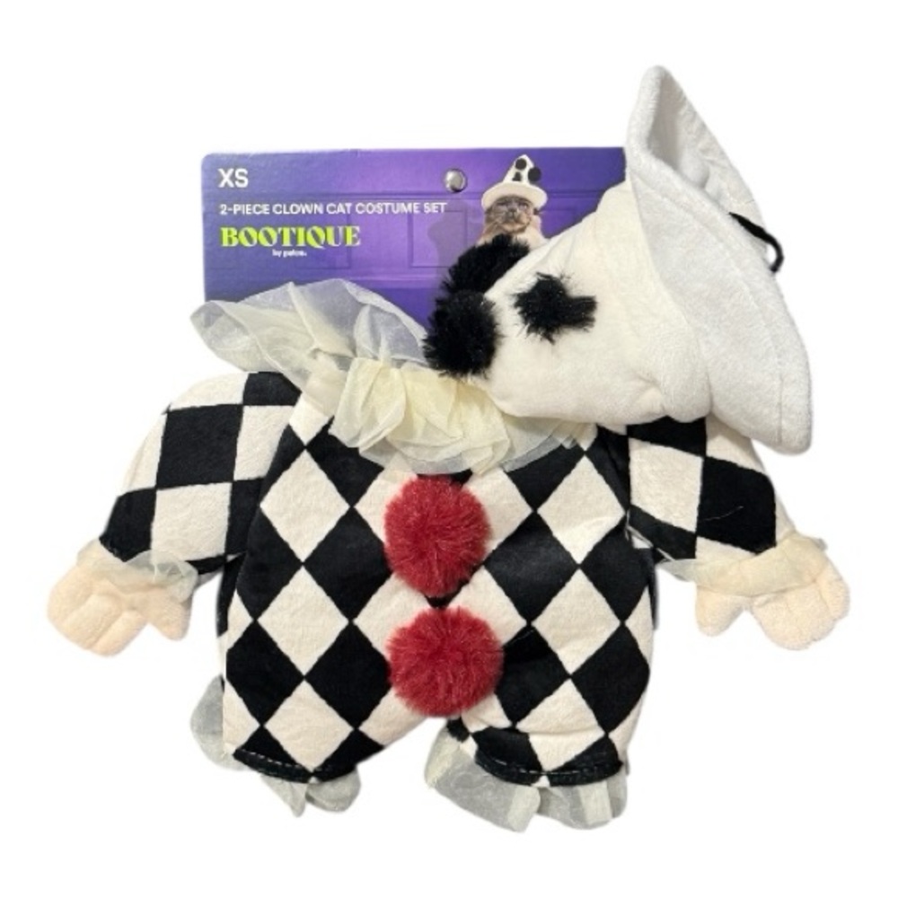 Bootique 2-Piece Clown Illusion Pet Halloween Costume - Size Extra Small - NWT